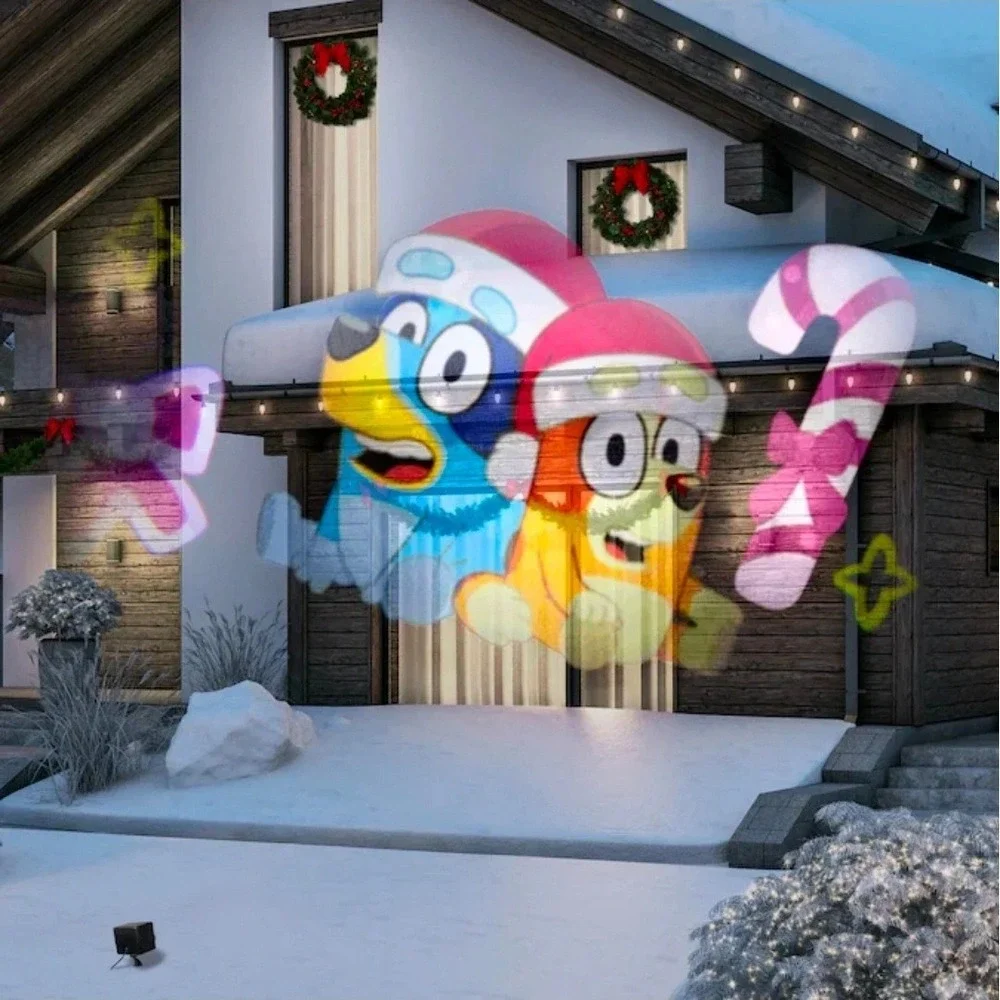 Bluey Bingo Lightshow Projection Swirling Storm Holiday Christmas Projector‎